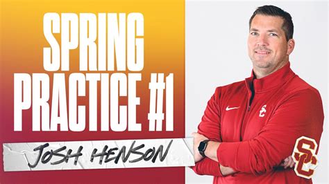 Ol Coach Josh Henson On His Position Group Usc S First Spring Camp Practice Youtube