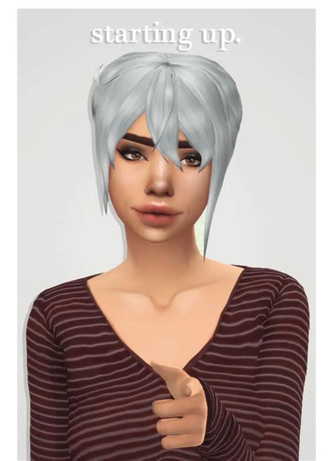 Cowplant Pizza Starting Up Hair Recolored Sims 4 Hairs