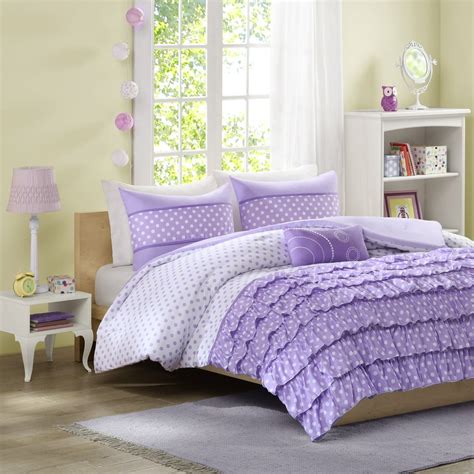 Home Essence Teen Lindsey Printed Comforter Bedding Set Purple Twintxl