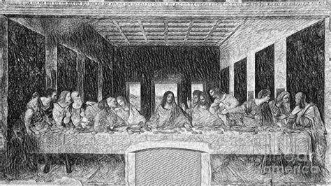 The Last Supper By Leonardo Da Vinci 1498 Time Travel Art Drawing By