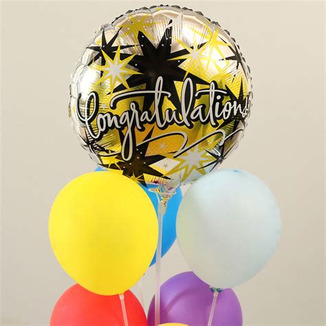 Buysend Colourful Congratulations Balloon Bouquets Online Ferns N Petals