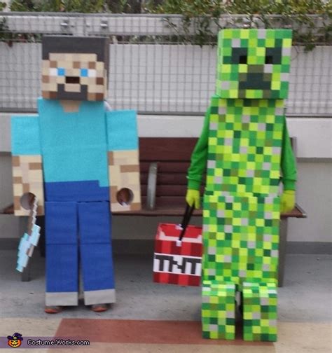 Minecraft Steve And Creeper Costumes Best Diy Costumes