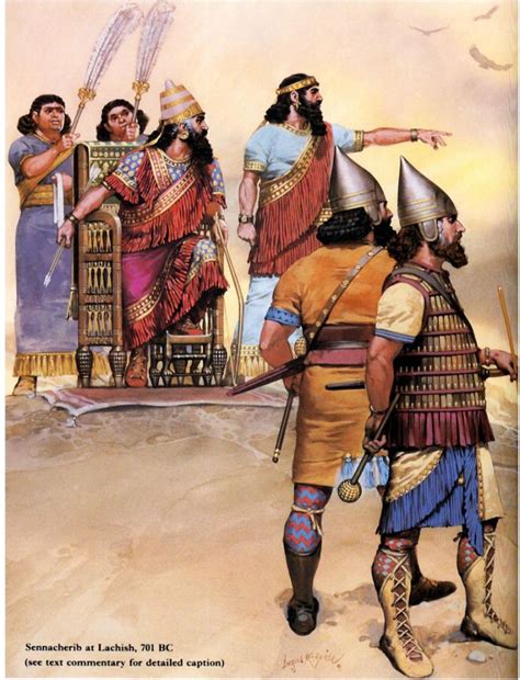 Assyrian King Sennacherib During The Wars Against Judah In The 8th
