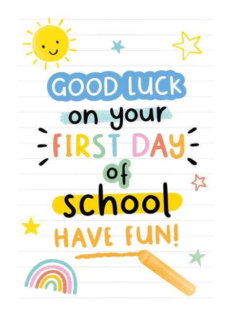 Good Luck On Your First Day Of School Card By Macie Dot Doodles Cardly