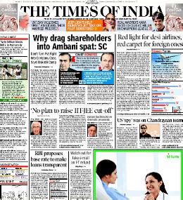 Times Of India Epaper | Today's Times Daily | TOI Online Newspaper