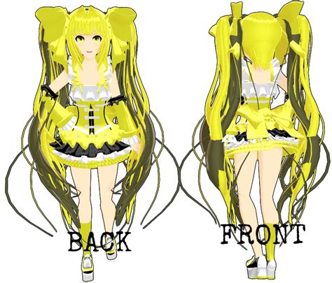 Mmd Rxnxd Oc Banana Kun Front And Back View By Rinxneruxd On Deviantart