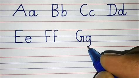 Practice Alphabets For Kids Alphabets In Four Line Note Book Youtube