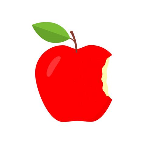 Apple Bitten Clip Art Illustrations Royalty Free Vector Graphics