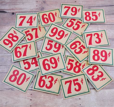 Antique Price Tags Vintage Price Tags Vintage Antique General Store Tag