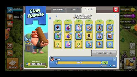 Coc Collection Clan Games Reward Youtube