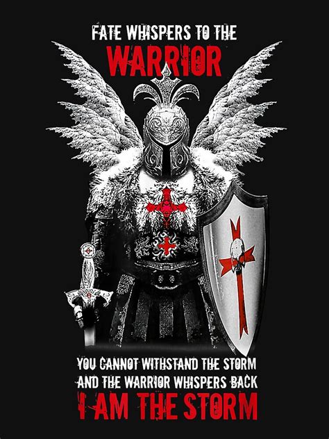 Knight Templar Fate Whispers To The Warrior Christian T Shirt By