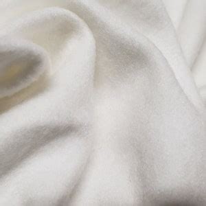 Bamboo Organic Cotton Fleece Spandex Knit Fabric Sweatshirt Weight Pure Luxury Ivory Pfd Dyeable