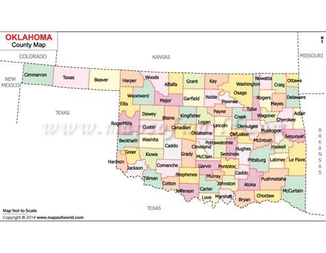 Oklahoma County Lines Map