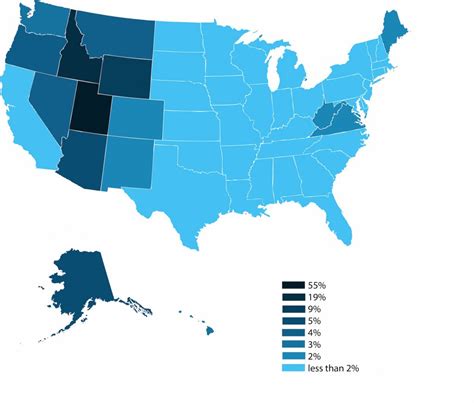 Top 10 States With The Most Mormons Utahvalley360