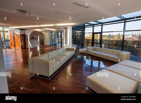 Modern Office Interior Design Geometric Shapes Artistic Construction