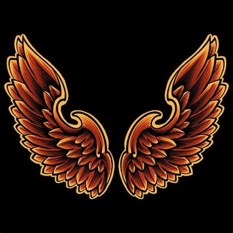 Premium Vector Detailed Eagle Wings Vector Graphics