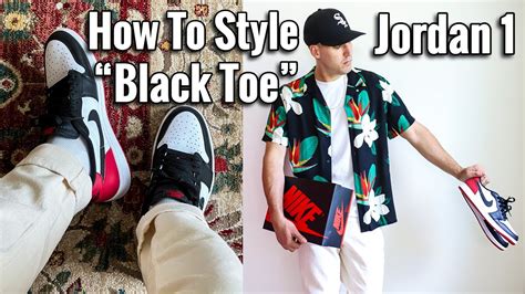 How To Style Nike Air Jordan 1 Black Toe Low Og Youtube