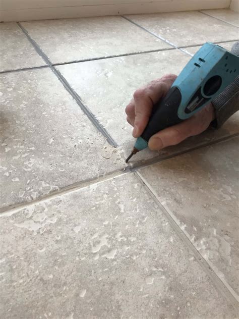 Changing The Colour Of Grout On A Porcelain Tiled Floor In West Hill