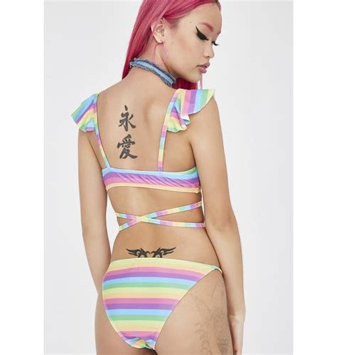 Sugar Thrillz Lucky Charm Rainbow Bikini Dolls Kill