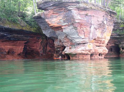 Apostle Island Sea Caves By Kayak Paddle In Pink A Kayak Blog From