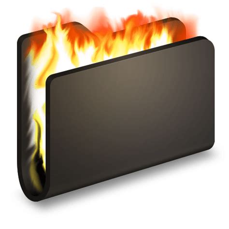 Burn Black Folder Icon Alumin Folders Iconpack Wil Nichols