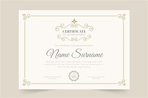 Plantilla De Certificado Elegante Y Estilo Diploma Vector Gratis