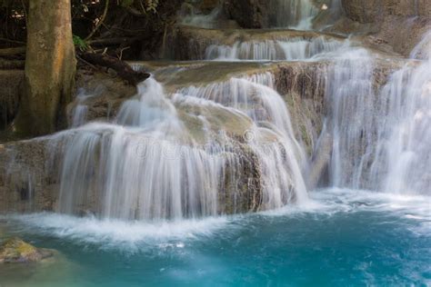 Close Up Deep Blue Stream Waterfalls Stock Image Image Of Deep