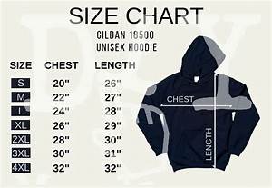Hoodie Size Chart Unisex Gildan 18500 Size Chart Mockup S 4xl Etsy Uk