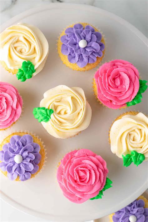 Ercream Flower Cupcakes 3 Diffe Styles Little Sunny Kitchen