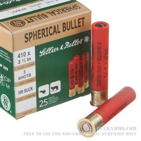 25 rounds of bulk 410 ammo by sellier and bellot 00 buck