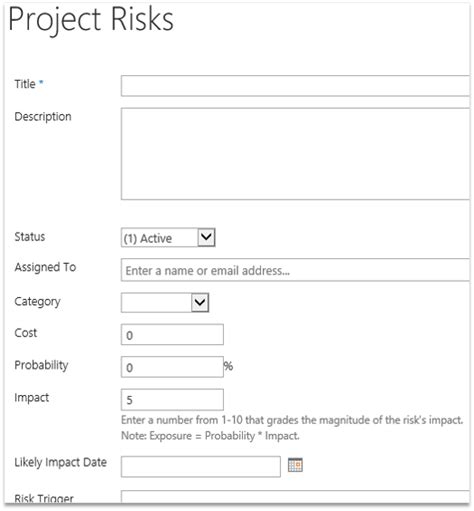 Managing The Risk Management Process On Sharepoint