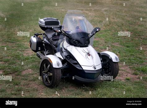 Brp Can Am Spyder Roadster Three Wheeled Vehicle Stock Photo Alamy