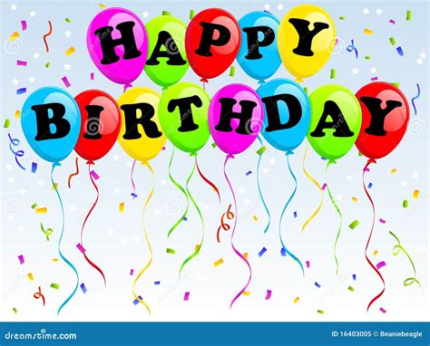 Happy Birthday Balloons Royalty Free Stock Photo Image 16403005