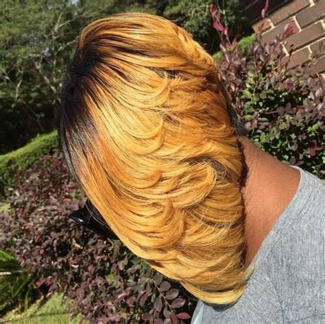 Layered Blonde Bob For Black Women Short Wavy Haircuts Long Weave