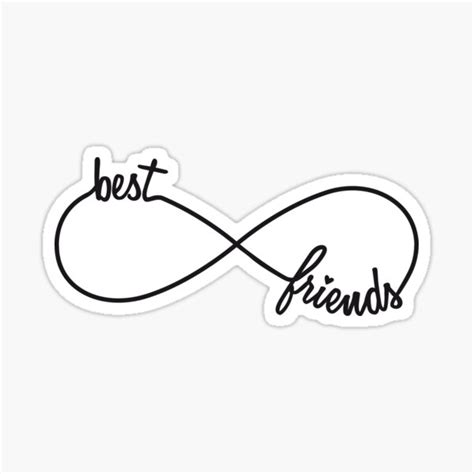 Best Friends Forever Infinity Sign Sticker By Beakraus Redbubble
