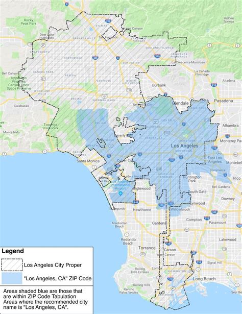 Municipal Boundaries Of The City Of Los Angeles Vs Areas
