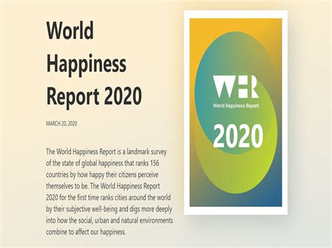 Un Releases World Happiness Report 2020 ~ Current Affairs Ca Daily Updates