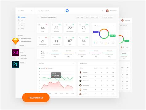 39 Dashboard Xd Template Images