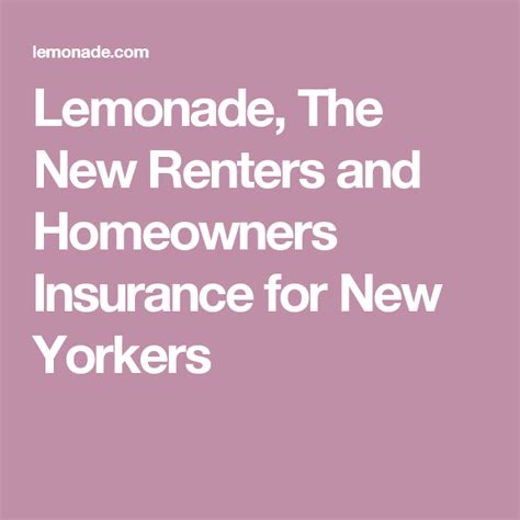 Is lemonade insurance any good. Lemonade, The New Renters and Homeowners Insurance for New Yorkers | Homeowner, Renter ...