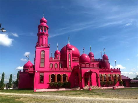 Masjid Dimaukom Pink Mosque Maguindanao Philippines Pink Mosque