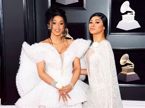 Hollywood Cardi B Slays Plunging Latex Top While Twinning With Sis