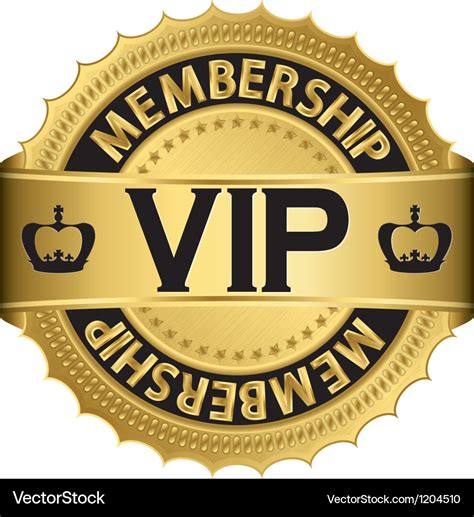 Vip Membership Golden Label Royalty Free Vector Image