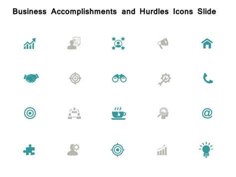 Business Accomplishments And Hurdles Icons Slide Opportunity Ppt