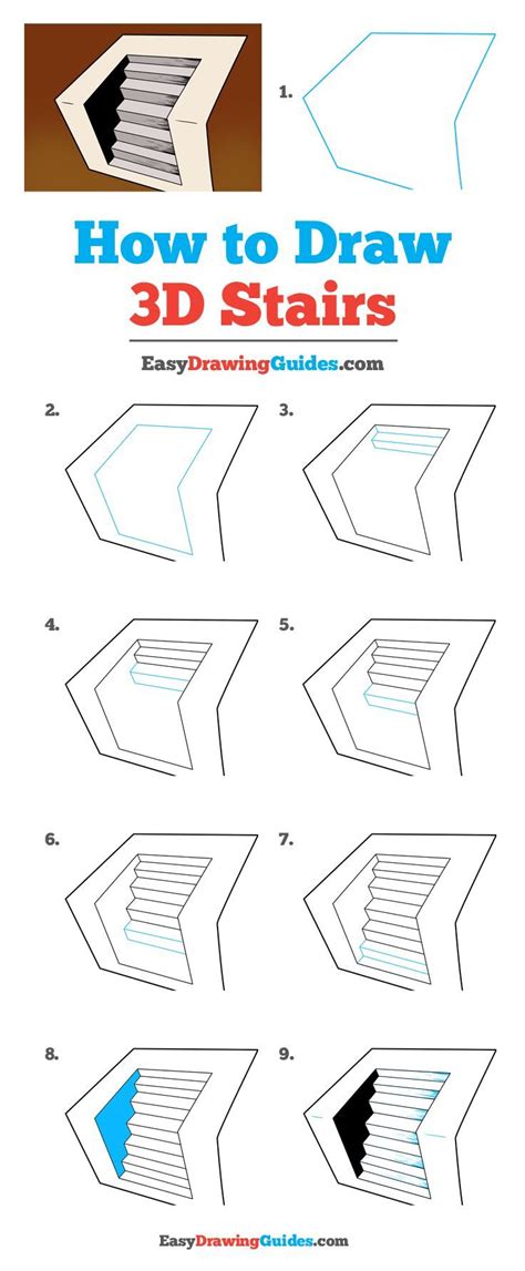 3d Step By Step Drawings How To Draw 3d Steps In A Hole Easy 3d Trick