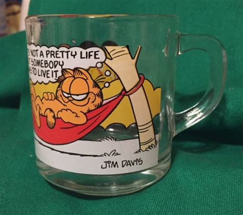 Mug Garfield Glass Vintage 439k 10a Etsy