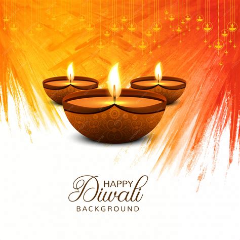 Free Vector Beautiful Happy Diwali Decorative Celebration Background