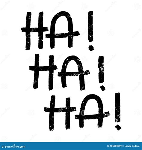 Ha Ha Ha Ha Sticker For Social Media Content Vector Hand Drawn