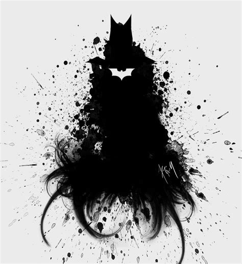 Batman The Dark Knight Ink Splatter By ~diego1a On Deviantart Superhero