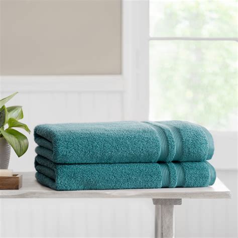 Mainstays Performance Solid Bath Sheet 2 Piece Set Cool Water