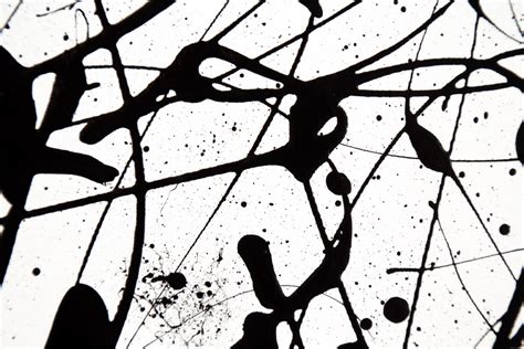 Large Contemporary Black White Abstract Painting 24x48 Acrylic On